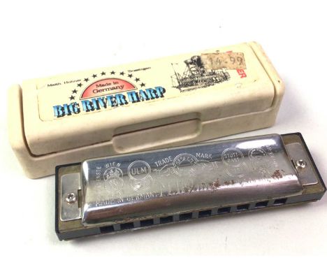 TWO HOHNER 64 CHROMONICA HARMONICAS, ALONG WITH FURTHER HARMONICAS the first two cased