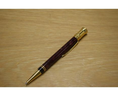 A Parker Duofold Ballpoint pen in Maroon Marble