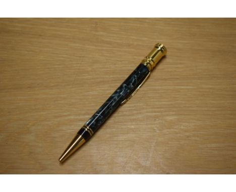 A Parker Duofold Ballpoint pen in Green Marble