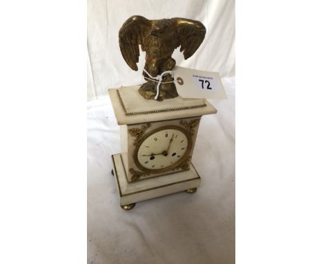  Sale Item:    FRENCH MARBLE CLOCK (AF)   Vat Status:   No Vat   Buyers Premium:  This lot is subject to a Buyers Premium of 