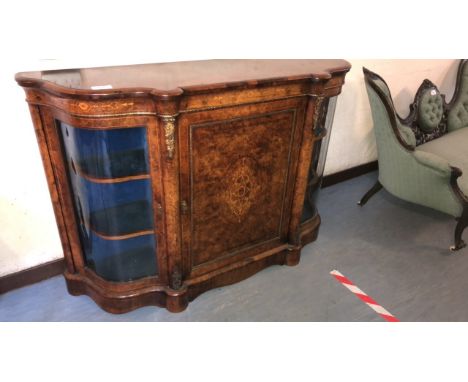  Sale Item:  MARQUETRY WALNUT CREDENZA (AF) Vat Status:  No Vat  Buyers Premium:  This lot is subject to a Buyers Premium of 