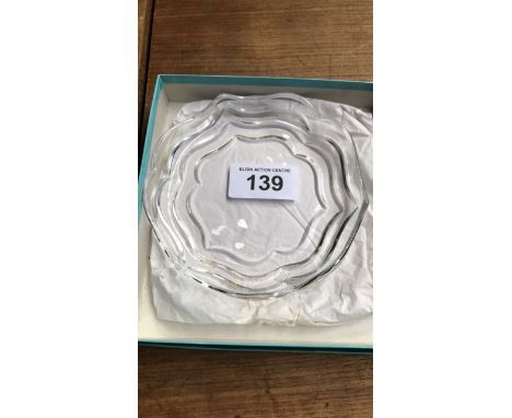  Sale Item:    TIFFANY &amp; CO GLASS DISH- BOX AF   Vat Status:   No Vat   Buyers Premium:  This lot is subject to a Buyers 