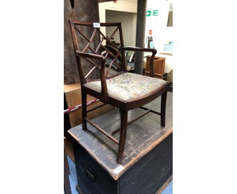  Sale Item:    TAPESTRY OPEN ARM CHAIR   Vat Status:   No Vat   Buyers Premium:  This lot is subject to a Buyers Premium of 1