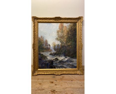  Sale Item:    OIL PAINTING ON THE LENY BY ARCHIBALD KAY  Vat Status:   No Vat   Buyers Premium:  This lot is subject to a Bu