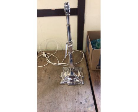  Sale Item:    ART NOUVEAU SILVERED TABLE LAMP   Vat Status:   No Vat   Buyers Premium:  This lot is subject to a Buyers Prem