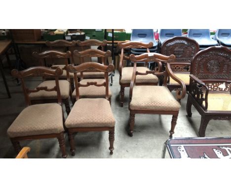  Sale Item:    8 (6+2) DINING ROOM CHAIRS (AF)   Vat Status:   No Vat   Buyers Premium:  This lot is subject to a Buyers Prem