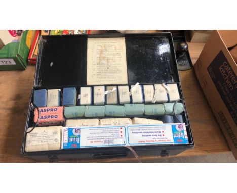  Sale Item:    CASED FIRST AID OUTFIT   Vat Status:   No Vat   Buyers Premium:  This lot is subject to a Buyers Premium of 15