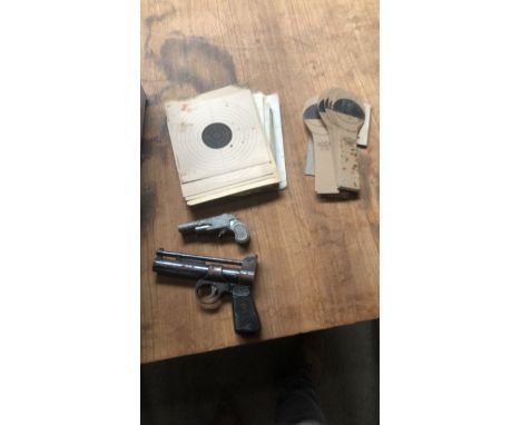  Sale Item:    BOX PISTOLS &amp; TARGETS (AF)   Vat Status:   No Vat   Buyers Premium:  This lot is subject to a Buyers Premi