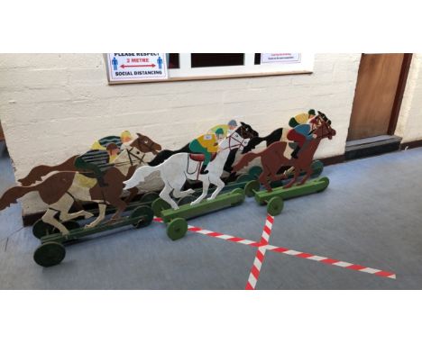  Sale Item:    WOODEN HORSE FIGURE GAME WITH SIGNS (AF)  Vat Status:   No Vat   Buyers Premium:  This lot is subject to a Buy