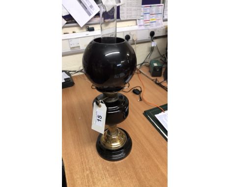  Sale Item:    DUPLEX OIL LAMP- SHADE DAMAGED (AF)  Vat Status:   No Vat   Buyers Premium:  This lot is subject to a Buyers P
