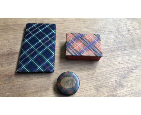  Sale Item:    SMALL TARTAN BOOK BURNS SONGS &amp; 2 SMALL BOXES (AF)  Vat Status:   No Vat   Buyers Premium:  This lot is su