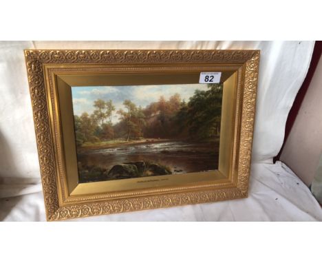  Sale Item:    OIL PAINTING THE WHARFE BOLTON ABBEY W MELLOR  Vat Status:   No Vat   Buyers Premium:  This lot is subject to 