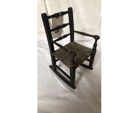  Sale Item:    SMALL WOODEN ROCKING CHAIR   Vat Status:   No Vat   Buyers Premium:  This lot is subject to a Buyers Premium o