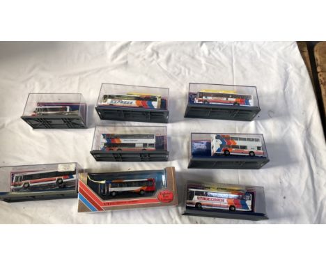  Sale Item:    8 BOXED MODEL BUSES STAGECOACH   Vat Status:   No Vat   Buyers Premium:  This lot is subject to a Buyers Premi