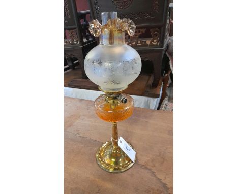  Sale Item:    HARRODS MESSENGER BRASS OIL LAMP   Vat Status:   No Vat   Buyers Premium:  This lot is subject to a Buyers Pre