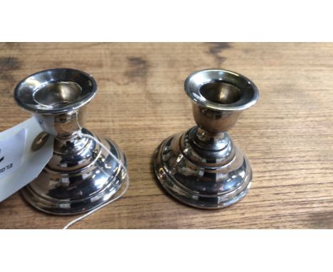  Sale Item:    PAIR SILVER BIRMINGHAM CANDLE STICKS  Vat Status:   No Vat   Buyers Premium:  This lot is subject to a Buyers 