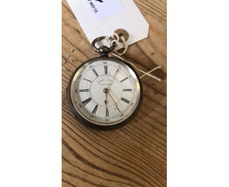  Sale Item:    SILVER CHRONOGRAPH POCKET WATCH   Vat Status:   No Vat   Buyers Premium:  This lot is subject to a Buyers Prem