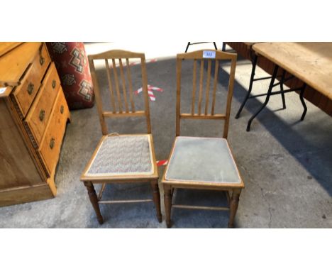  Sale Item:    2 OAK BEDROOM CHAIRS (AF)   Vat Status:   No Vat   Buyers Premium:  This lot is subject to a Buyers Premium of