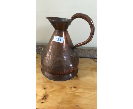  Sale Item:    COPPER JUG   Vat Status:   No Vat   Buyers Premium:  This lot is subject to a Buyers Premium of 15% + Vat @ 20