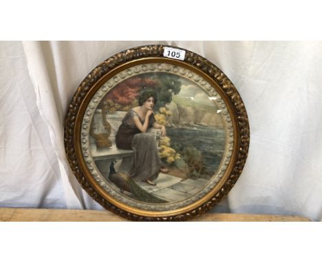  Sale Item:    ROUND PRINT LADY HOUNSOM BYLES   Vat Status:   No Vat   Buyers Premium:  This lot is subject to a Buyers Premi