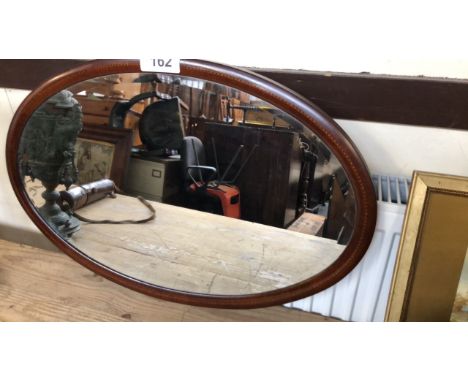  Sale Item:    INLAID OVAL MIRROR   Vat Status:   No Vat   Buyers Premium:  This lot is subject to a Buyers Premium of 15% + 
