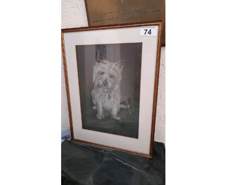  Sale Item:    PASTEL PICTURE DOG G F NORMAN 77   Vat Status:   No Vat   Buyers Premium:  This lot is subject to a Buyers Pre