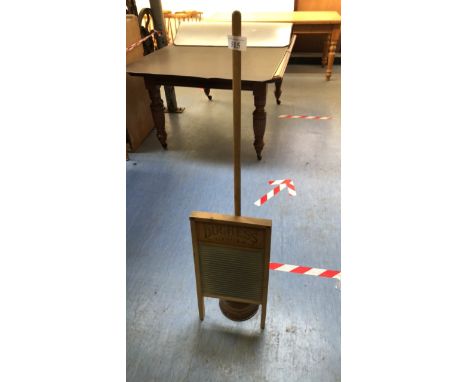  Sale Item:    DUCHESS OF YORK WASHING BOARD &amp; A WASHING DOLLY  Vat Status:   No Vat   Buyers Premium:  This lot is subje