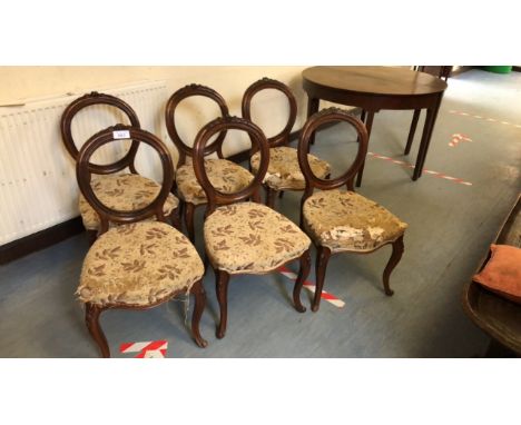  Sale Item:    6 CABRIOLE LEG DINING CHAIRS(AF)   Vat Status:   No Vat   Buyers Premium:  This lot is subject to a Buyers Pre