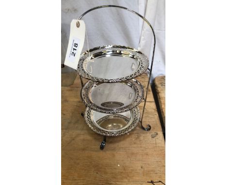 Sale Item:    PLATED CAKE STAND   Vat Status:   No Vat   Buyers Premium:  This lot is subject to a Buyers Premium of 15% + V