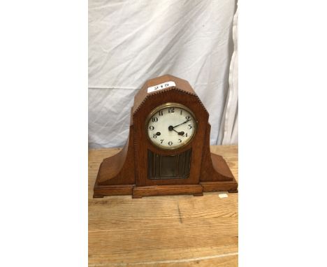  Sale Item:    OAK MANTLE CLOCK   Vat Status:   No Vat   Buyers Premium:  This lot is subject to a Buyers Premium of 15% + Va