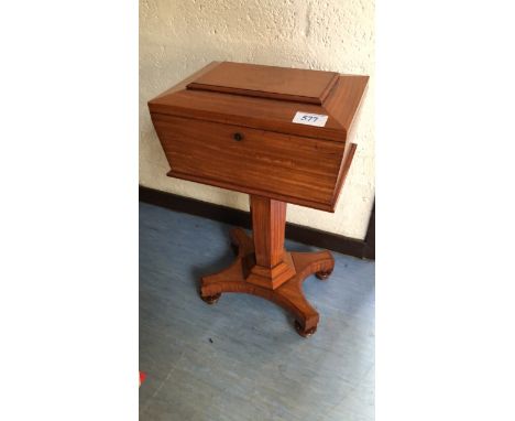  Sale Item:    SATIN WOOD TEA POY   Vat Status:   No Vat   Buyers Premium:  This lot is subject to a Buyers Premium of 15% + 