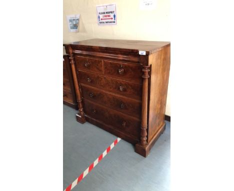  Sale Item:    MAHOGANY 2 OVER 3 CHEST DRAWERS (AF)  Vat Status:   No Vat   Buyers Premium:  This lot is subject to a Buyers 