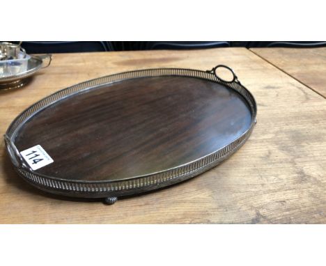  Sale Item:    SILVER PLATED GALLERY TRAY   Vat Status:   No Vat   Buyers Premium:  This lot is subject to a Buyers Premium o