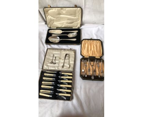  Sale Item:    BOX-CASED &amp; LOOSE PLATED CUTLERY   Vat Status:   No Vat   Buyers Premium:  This lot is subject to a Buyers