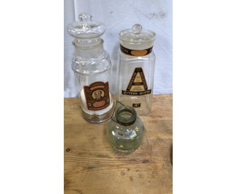 Sale Item:    2 ADV SWEET JARS &amp; STEM GINGER JAR (AF)  Vat Status:   No Vat   Buyers Premium:  This lot is subject to a 