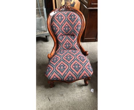  Sale Item:    LADIES MAHOGANY CHAIR (AF)   Vat Status:   No Vat   Buyers Premium:  This lot is subject to a Buyers Premium o