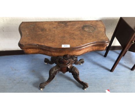  Sale Item:    FOLD OVER CARD TABLE (AF)   Vat Status:   No Vat   Buyers Premium:  This lot is subject to a Buyers Premium of