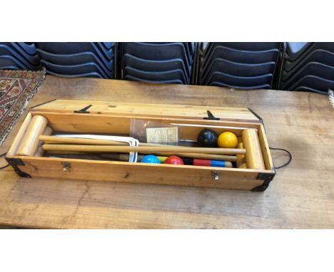  Sale Item:    BOXED CROQUET SET   Vat Status:   No Vat   Buyers Premium:  This lot is subject to a Buyers Premium of 15% + V