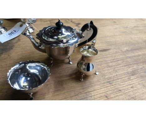  Sale Item:    3 PCE CHESTER SILVER TEA SERVICE   Vat Status:   No Vat   Buyers Premium:  This lot is subject to a Buyers Pre