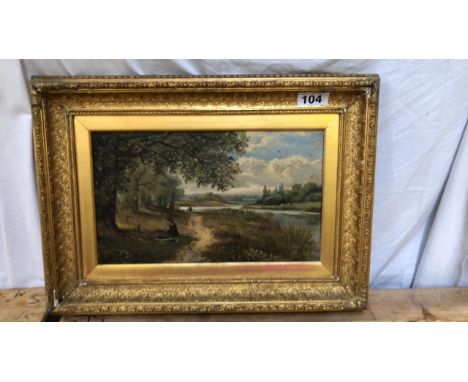 Sale Item:    OIL PAINTING THAMES NEAR WALTON H MCINTYRE (FRAME AF)  Vat Status:   No Vat   Buyers Premium:  This lot is sub