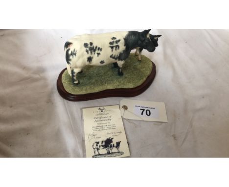  Sale Item:    B F A ORNAMENT- BELGIAN BLUE COW &amp; CALF  Vat Status:   No Vat   Buyers Premium:  This lot is subject to a 