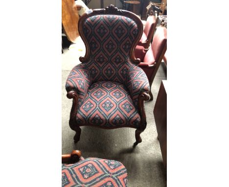  Sale Item:    GENTS MAHOGANY CHAIR (AF)   Vat Status:   No Vat   Buyers Premium:  This lot is subject to a Buyers Premium of