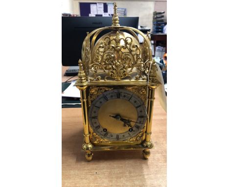  Sale Item:    BRASS LANTERN CLOCK   Vat Status:   No Vat   Buyers Premium:  This lot is subject to a Buyers Premium of 15% +