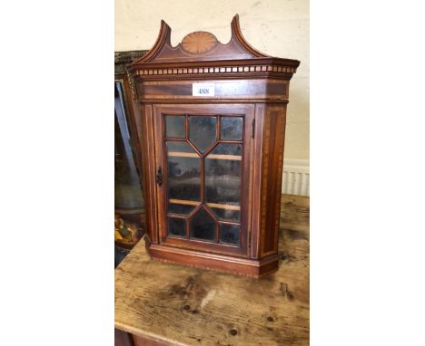  Sale Item:    SMALL INLAID CORNER CABINET   Vat Status:   No Vat   Buyers Premium:  This lot is subject to a Buyers Premium 