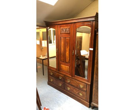 Sale Item:    MAHOGANY 3 DRAWER WARDROBE (AF)   Vat Status:   No Vat   Buyers Premium:  This lot is subject to a Buyers Prem