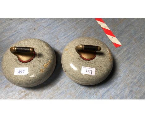  Sale Item:    PAIR CURLING STONES   Vat Status:   No Vat   Buyers Premium:  This lot is subject to a Buyers Premium of 15% +