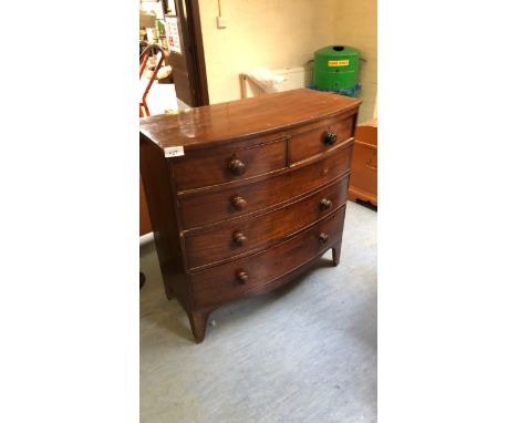  Sale Item:    MAHOGANY 2 OVER 3 CHEST DRAWERS (AF)  Vat Status:   No Vat   Buyers Premium:  This lot is subject to a Buyers 