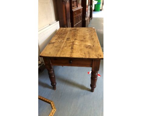  Sale Item:    PITCH PINE KITCHEN TABLE (AF)   Vat Status:   No Vat   Buyers Premium:  This lot is subject to a Buyers Premiu