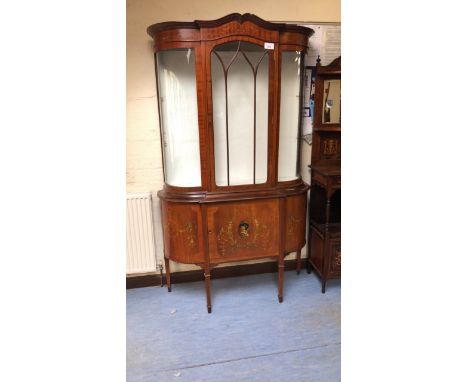  Sale Item:    INLAID DISPLAY CABINET   Vat Status:   No Vat   Buyers Premium:  This lot is subject to a Buyers Premium of 15