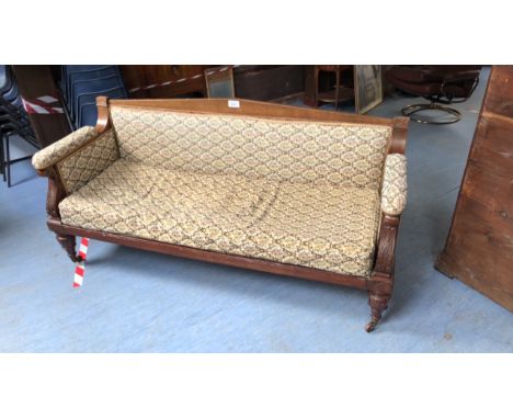  Sale Item:    MAHOGANY FRAMED SOFA (AF)   Vat Status:   No Vat   Buyers Premium:  This lot is subject to a Buyers Premium of